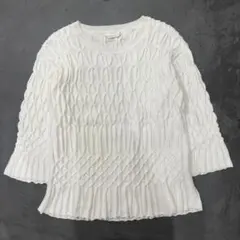 【最終セール！】Chloé クロエ　ホワイト ニット 七分袖のサムネイル