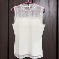 【GU】カップ付きレースタンクトップ