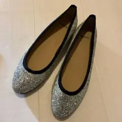 グリッターシルバー バレエシューズ 【22.5cm】