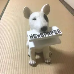ブルテリア　玄関　置物　新聞受け　犬オブジェ