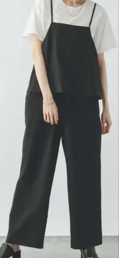 グローバルワーク冷感サロペットTEEセット　ブラック