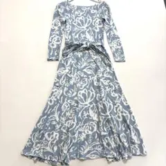 未使用級 ほぼ現行 ポロラルフローレン マキシ丈ワンピース ジャカード ドレスS