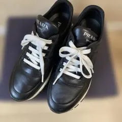 【美品】PRADA プラダ レザーシューズ　サイズ38 24.5cm 黒のサムネイル