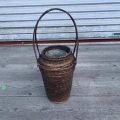 竹編み　花かご 竹工芸・花入れ・竹花籠　インテリア・