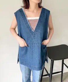 LOWRYSFARM フリンジベストノースリーブ