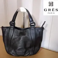 Gres グレ　シボ革　2way ショルダーバッグのサムネイル