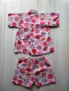 ベビー甚平 ピンク系 90cm