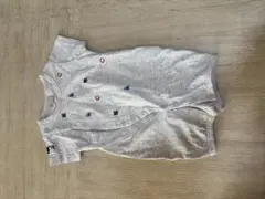 グレー 刺繍デザイン カバーオール