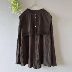 カプリシューレマージュ［F］大人ナチュラル◎ドレープ感◎ビッグカラーブラウス