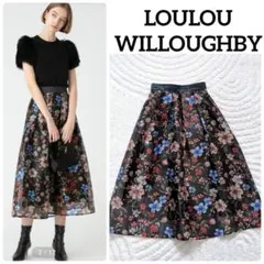 未使用級✨定価5万　ルルウィルビー　 ブラインドフラワーフレアスカート　ロング 2026年最新】Loulou Willoughby レディース ロングスカートの人気