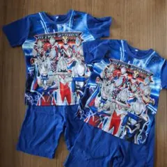 ウルトラヒーローズオールスターパジャマ 120cm上下セットキッズパジャマ半袖