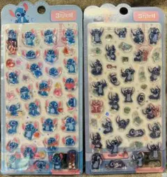 【1セットのみ】海外　正規品　ディズニー　スティッチ　3D 立体シール　２枚