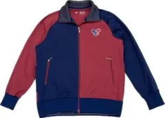 美品★MIZUNO×Disney♂ジャージトラックジャケット★紺エンジ★ミッキー