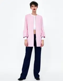 新品☆ZARA ザラ フリル付きロングコート