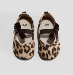 H&M kids レオパード　バレエシューズ　フラット