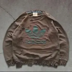 90s adidas vintage ボロ スウェット トレフォイル Lのサムネイル