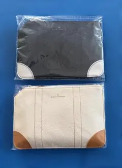 ANA ビジネスクラス　アメニティポーチ ベージュと濃紺のセット