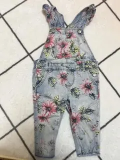 GAP 花柄デニムオーバーオール