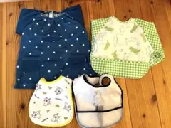 ベビーエプロンセット 4点セット　長袖　未使用