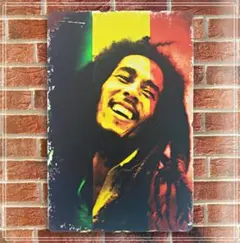 ボブマーリー　ラスタ　レゲエ　ブリキ看板　インテリア　ポスター