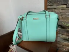 お値引き❗️ケイトスペードレディース ターコイズ　ショルダーバッグ