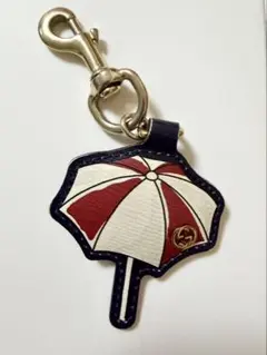 GUCCI グッチ 廃盤 パラソル レザーチャーム キーホルダー 希少