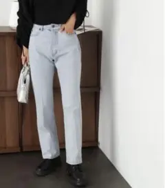 【free's mart】センタープレスストレートデニムパンツ　※実物画像あり