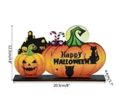 D ハロウィン 木製 卓上スタンド オーナメント 飾り かぼちゃ