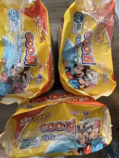 GOON ミッキー・ミニー おむつ 50枚入り　ビッグ　オムツ　3個セット