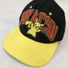 レア！！ポケモンキャップ　ピカチュウ刺繍　黒×黄色　2016年モデル