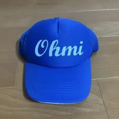 Ohmi ロゴ入り 青 トラッカーキャップ