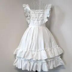 【ホイップ横フリルエプロン★オフ白】タブリエクラシカル ゴスロリィタレトロメイド