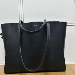 CHARLES & KEITH トートバッグ ブラック A4可 通勤バッグ