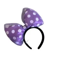 東京ディズニーリゾートミニーマウス紫色水玉カチューシャ