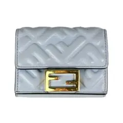 FENDI 二つ折り財布 FFロゴ ライトブルー - メルカリ