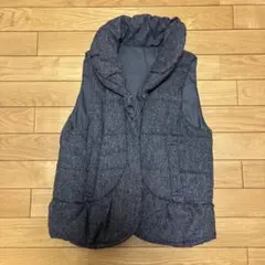 JEANASIS ジーナシス グレー系ダウンベスト リバーシブル　Fサイズ
