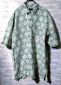 コラソン様専用ページ WEAR　麻 アロハシャツ グリーン Lサイズのサムネイル