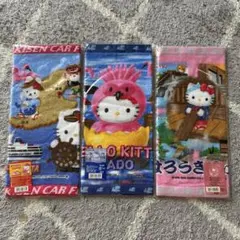 54 未使用 ハローキティ ハンドタオル 3枚セット 新潟佐渡 上州温泉