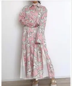 【M】ZARA ♡ ザラ　新品 犬 ダルメシアン シャツワンピース 羽織 秋