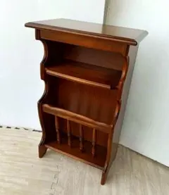 ☆レトロ オールドカリモク コロニアル 電話台 飾り棚 旧ロゴ キャビネット☆ ☆レトロ オールドカリモク コロニアル 電話台 飾り棚 旧ロゴ