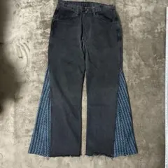 リメイク フレアデニムパンツ ブラックのサムネイル