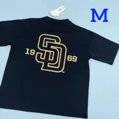 M【新品】MLB サンディエゴ・パドレス Tシャツ メンズ　ゴールドラメ