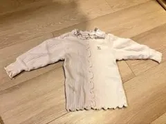 SIMPLE FREE リブ編みフリルTシャツ 80