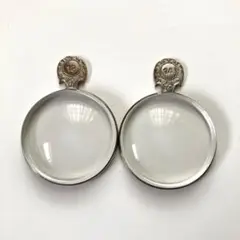 ②検眼レンズ　2枚セット 厚みあり アンティーク レトロ　アクセサリーパーツ