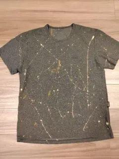 ranor HAND PAINT T-SHIRT CHACOAL MOKU
