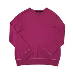 ユニクロ　+J 3Dカシミヤクルーネックセーター　ピンク　M