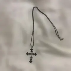 シルバー調 クロスデザイン ネックレス