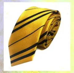 【再入荷】ネクタイ　イエロー　コスプレ　仮装　制服　ストライプ　USJ