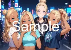 美女ポスター A4サイズアートポスター 1点もの 最高品質 I-B-５５
