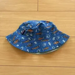 patagonia バケットハット リバーシブル 魚柄 ブルー